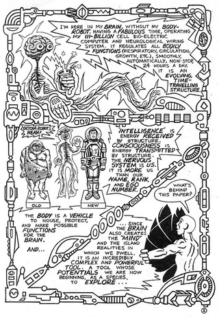 Illustration for article titled Read Timothy Leary's brain-melting comic about space migration and the future of human consciousness